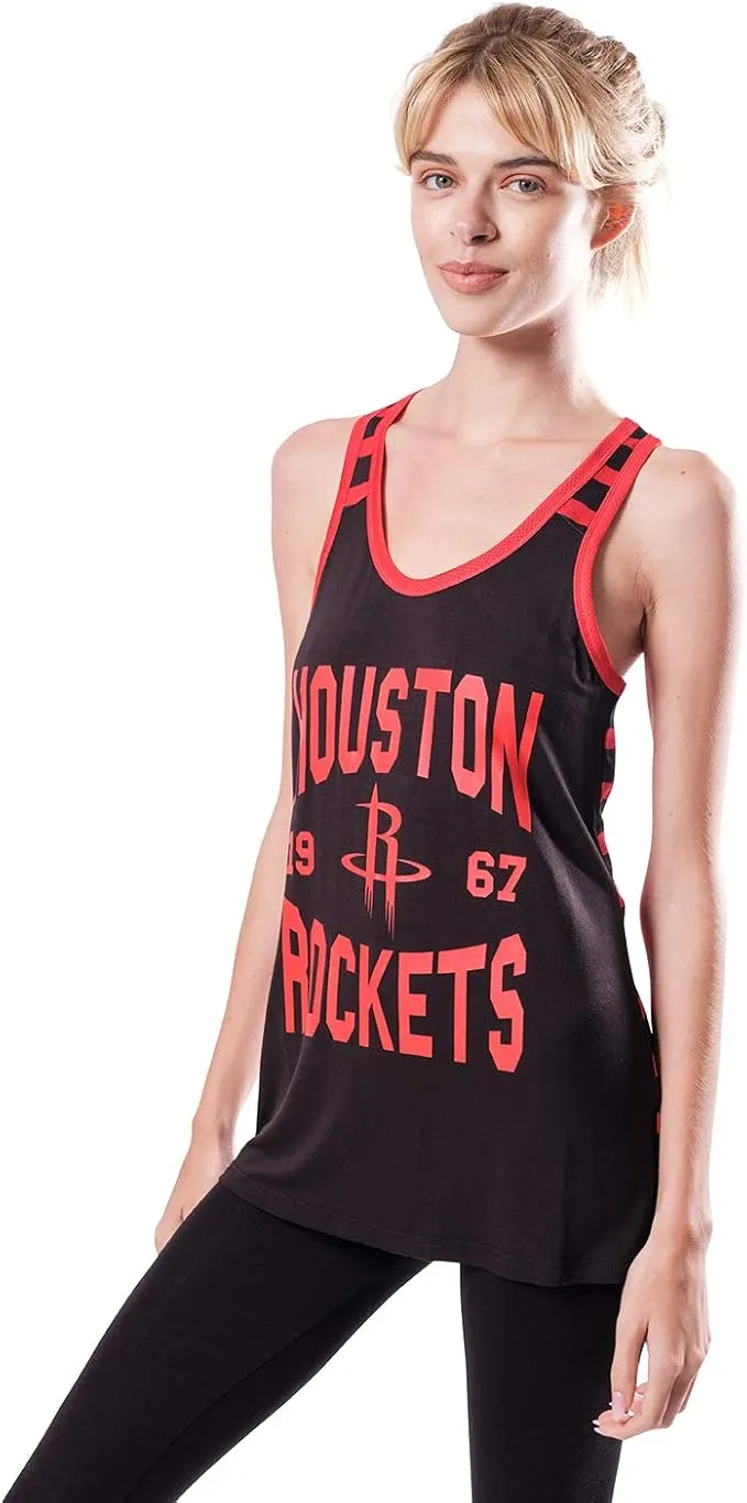 Ultra Game NBA Women's Super-Soft Mesh Racerback Tank Top,Houston Rockets|Houston Rockets