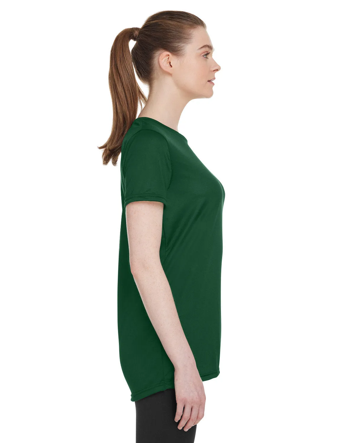 Under Armour Ladies Tech Branded T-Shirts, Forest Green