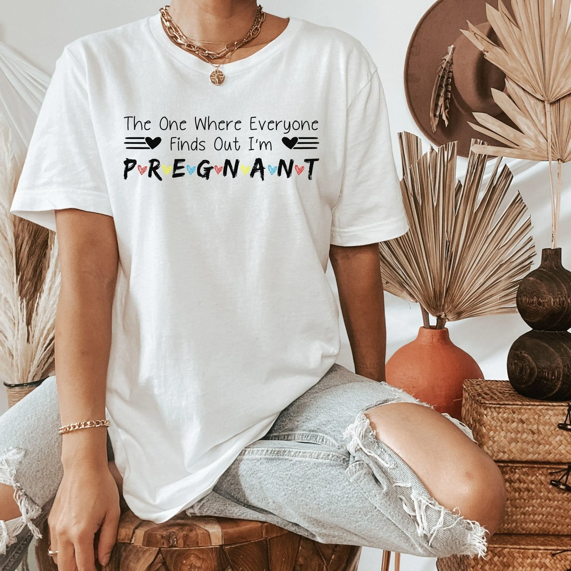 Where Everyone Finds Out I'm Pregnant! Friends Themed Pregnancy Reveal Shirt