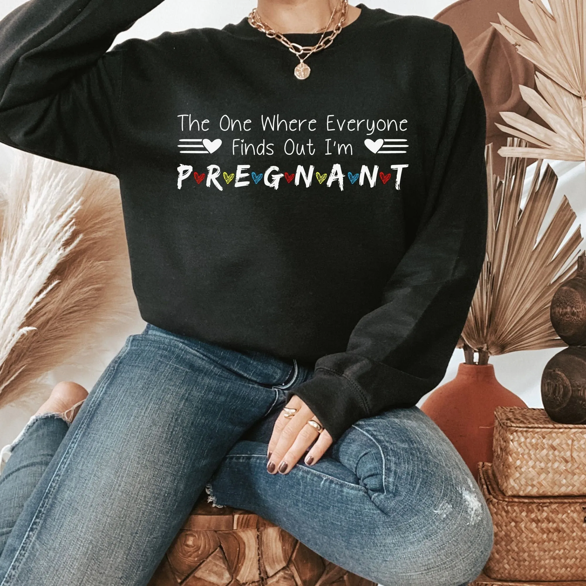 Where Everyone Finds Out I'm Pregnant! Friends Themed Pregnancy Reveal Shirt