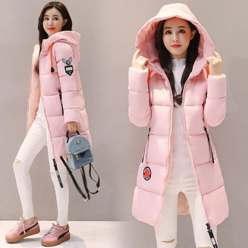 Winter Jacket Women Hooded Outwear