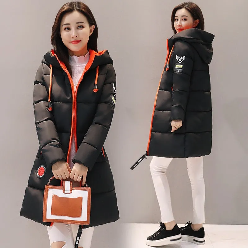 Winter Jacket Women Hooded Outwear