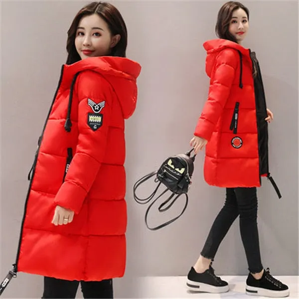 Winter Jacket Women Hooded Outwear