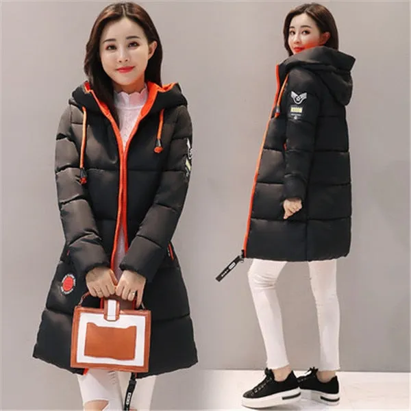 Winter Jacket Women Hooded Outwear