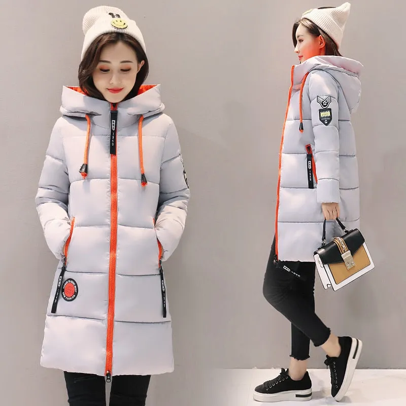 Winter Jacket Women Hooded Outwear