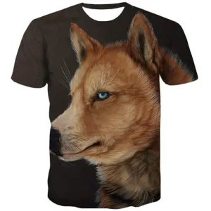 Wolf T-shirt Men Animal Tshirt Printed Graffiti T-shirts 3d Harajuku T-shirts Graphic