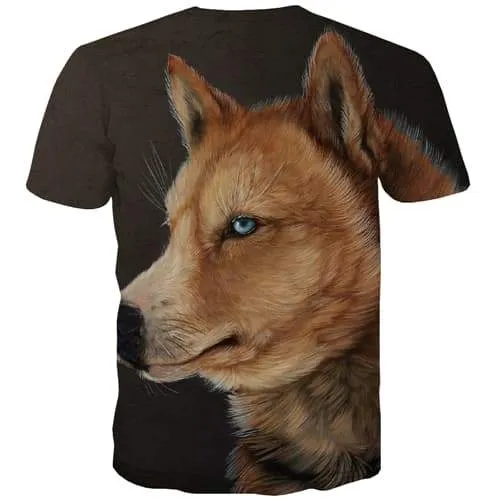 Wolf T-shirt Men Animal Tshirt Printed Graffiti T-shirts 3d Harajuku T-shirts Graphic