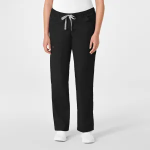 WonderWORK Women's Straight Leg Cargo Scrub Pant - Black